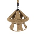 SOLITARIO  Boho Κρεμαστό Φωτιστικό Φιγούρα Μονόφωτο 1 x E27 IP20 Μπεζ Σχοινί -Μ36 x Π36 x Y30cm