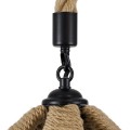 SOLITARIO  Boho Κρεμαστό Φωτιστικό Φιγούρα Μονόφωτο 1 x E27 IP20 Μπεζ Σχοινί -Μ36 x Π36 x Y30cm