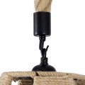 POLIA  Boho Κρεμαστό Φωτιστικό Πλέγμα Μονόφωτο 1 x E27 IP20 Μπεζ Σχοινί - Μ30 x Π30 x Y42cm