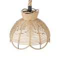 VENIER  Boho Κρεμαστό Φωτιστικό Πλέγμα Μονόφωτο 1 x E27 IP20 Μπεζ Σχοινί - Μ35 x Π35 x Y26cm