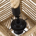 ROUGE  Boho Κρεμαστό Φωτιστικό Πλέγμα Μονόφωτο 1 x E27 IP20 Μπεζ Σχοινί - Μ21 x Π21 x Y27cm