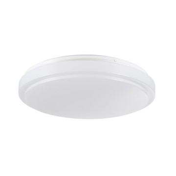 GLOBOSTAR® SENSORANO  Φωτιστικό Πλαφονιέρα Οροφής με Ανιχνευτή Microwave / Αισθητήρα Κίνησης LED 30W 3000lm 120° AC 220-240V Αδιάβροχο IP54 Φυσικό Λευκό 4500K - Lumileds SMD Chip - Λευκό Γαλακτερό - Μ38 x Π38 x Υ5.3cm