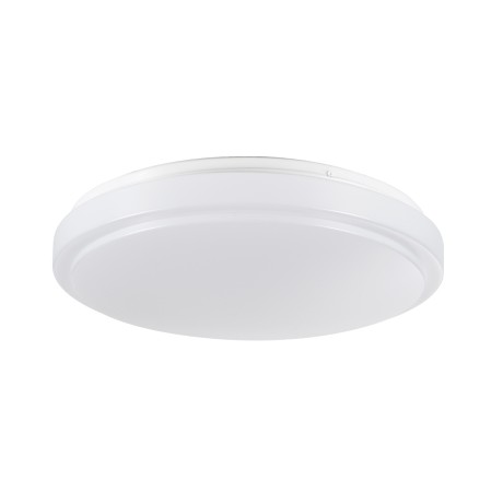 GLOBOSTAR® SENSORANO  Φωτιστικό Πλαφονιέρα Οροφής με Ανιχνευτή Microwave / Αισθητήρα Κίνησης LED 30W 3000lm 120° AC 220-240V Αδιάβροχο IP54 Φυσικό Λευκό 4500K - Lumileds SMD Chip - Λευκό Γαλακτερό - Μ38 x Π38 x Υ5.3cm