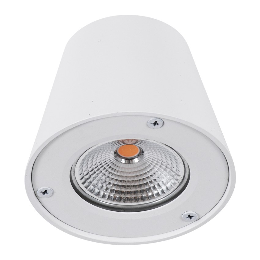 GARDENIA  Φωτιστικό Τοίχου - Απλίκα Αρχιτεκτονικού Φωτισμού Εσωτερικού/Εξωτερικού Χώρου Up or Down LED 7W 700lm 60° AC220-240V Αδιάβροχο IP65 - Σώμα Αλουμινίου & Tempered Glass - Μ9.5 x Π13 x Υ7.7cm - Θερμό Λευκό 2700K - Λευκό - Bridgelux Chip