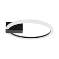 CINDERELLA  Φωτιστικό Οροφής Δαχτυλίδι-Κύκλος LED CCT 16W 1792lm 360° AC 220-240V - Εναλλαγή Φωτισμού μέσω Διακόπτη On/Off All In One Ψυχρό 6000k+Φυσικό 4500k+Θερμό 2700k Φ28cm - Μαύρο