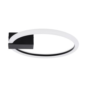 CINDERELLA  Φωτιστικό Οροφής Δαχτυλίδι-Κύκλος LED CCT 16W 1792lm 360° AC 220-240V - Εναλλαγή Φωτισμού μέσω Διακόπτη On/Off All In One Ψυχρό 6000k+Φυσικό 4500k+Θερμό 2700k Φ28cm - Μαύρο