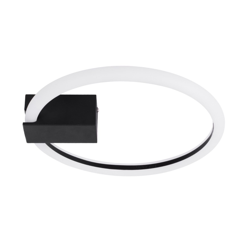 CINDERELLA  Φωτιστικό Οροφής Δαχτυλίδι-Κύκλος LED CCT 16W 1792lm 360° AC 220-240V - Εναλλαγή Φωτισμού μέσω Διακόπτη On/Off All In One Ψυχρό 6000k+Φυσικό 4500k+Θερμό 2700k Φ28cm - Μαύρο