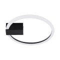 CINDERELLA  Φωτιστικό Οροφής Δαχτυλίδι-Κύκλος LED CCT 16W 1792lm 360° AC 220-240V - Εναλλαγή Φωτισμού μέσω Διακόπτη On/Off All In One Ψυχρό 6000k+Φυσικό 4500k+Θερμό 2700k Φ28cm - Μαύρο