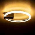 CINDERELLA  Φωτιστικό Οροφής Δαχτυλίδι-Κύκλος LED CCT 16W 1792lm 360° AC 220-240V - Εναλλαγή Φωτισμού μέσω Διακόπτη On/Off All In One Ψυχρό 6000k+Φυσικό 4500k+Θερμό 2700k Φ28cm - Μαύρο