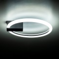 CINDERELLA  Φωτιστικό Οροφής Δαχτυλίδι-Κύκλος LED CCT 16W 1792lm 360° AC 220-240V - Εναλλαγή Φωτισμού μέσω Διακόπτη On/Off All In One Ψυχρό 6000k+Φυσικό 4500k+Θερμό 2700k Φ28cm - Μαύρο
