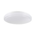 SENSORANO  Πλαφονιέρα Οροφής LED 30W 3000lm 120° AC 220-240V με Ενσωματωμένο Σύστημα Ρυθμιζόμενου Microwave Αισθητήρα Κίνησης - Αδιάβροχη IP54 Φ38 x Υ5.3cm Ψυχρό Λευκό 6000K - Λευκό - Bridgelux Chips