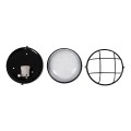 GLOBOSTAR® BOATLIGHT  Vintage Φωτιστικό Καραβοχελώνα Τοίχου & Οροφής με Ντουί 1 x E27 AC 220-240V Αδιάβροχο IP65 - Μαύρο Ματ - Μ17.5 x Π17.5 x Υ9cm