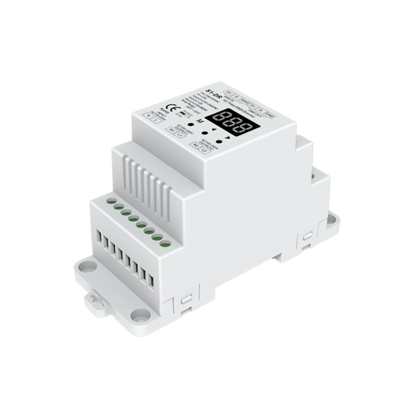 GLOBOSTAR® SKYDANCE-S1-DR  AC Trailing Edge DMX Dimmer Ράγας με 2 x 1.5A 360W Κανάλια AC 220-240V 3A 720W Max IP20 - DMX512 & RDM - Μ11.5 x Π5 x Υ6.5cm