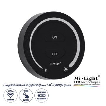FUT087-B Mi-Light Ασύρματο Χειριστήριο Αφής RF 2.4Ghz για όλα τα Μονόχρωμα Mi-BOXER Controller DC 3V 2 x AAA - IP20 Μαύρο Φ8 x Υ1.8cm
