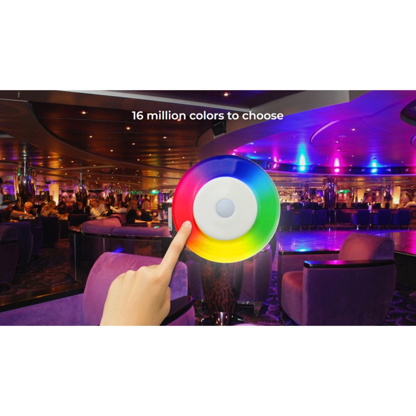 FUT096 Mi-Light Ασύρματο Χειριστήριο Αφής RF 2.4Ghz 4 Group για όλα τα RGBW Mi-BOXER Controller DC 3V 2 x AAA - IP20 Λευκό Μ12 x Π5.4 x Υ2cm