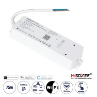 WL1-P75V24 Mi-BOXER DC Smart Wifi & RF 2.4Ghz & Push Dimming Power Supply Τροφοδοτικό SELV & Controller / Dimmer All in One AC100-240V σε DC 24V 1 x 3A 75W - Max 3A 75W - IP20 Μ19 x Π5.5 x Υ3.2cm
