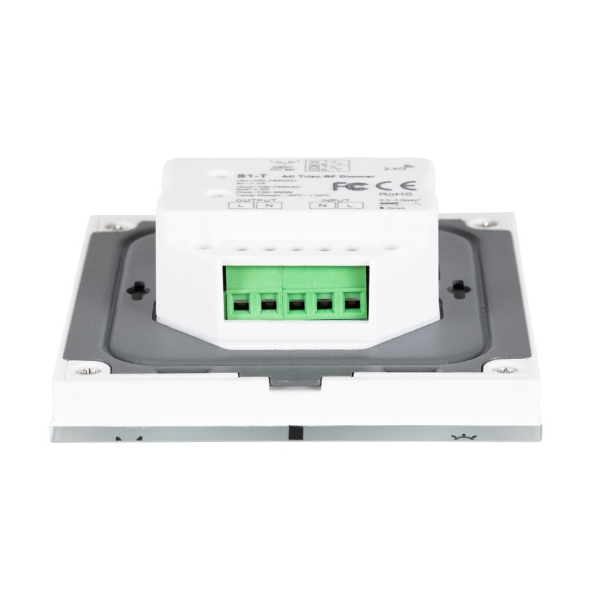 S1-T SKYDANCE AC Smart RF 2.4Ghz & Αφής - Touch Triac Dimming AC100-240V σε AC100-240V 1 x 1.5A 360W - Max 1.5A 360W - IP20 - Λευκό Σώμα - Μ8.5 x Π8.5 x Υ3.2cm