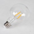 Λάμπα LED Long Filament E27 G95 Γλόμπος 4W 400lm 360° AC 220-240V IP20 Φ9.5 x Υ13.5cm Θερμό Λευκό 2700K με Διάφανο Γυαλί - Dimmable