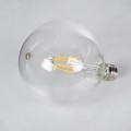Λάμπα LED Long Filament E27 G125 Γλόμπος 8W 800lm 360° AC 220-240V IP20 Φ12.5 x Υ18cm Θερμό Λευκό 2700K με Διάφανο Γυαλί - Dimmable
