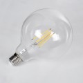Λάμπα LED Long Filament E27 G125 Γλόμπος 8W 800lm 360° AC 220-240V IP20 Φ12.5 x Υ18cm Θερμό Λευκό 2700K με Διάφανο Γυαλί - Dimmable