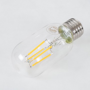 Λάμπα LED Long Filament E27 T45 Σωλήνας 4W 400lm 360° AC 220-240V IP20 Φ4.5 x Υ11cm Θερμό Λευκό 2700K με Διάφανο Γυαλί - Dimmable