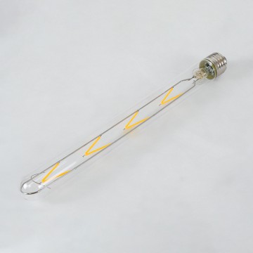 Λάμπα LED Long Filament E27 T30 Σωλήνας 8W 800lm 360° AC 220-240V IP20 Φ3 x Υ30cm Θερμό Λευκό 2700K με Διάφανο Γυαλί - Dimmable