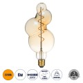 Λάμπα LED Soft S Spiral Filament E27 BB100 BUBBLES Γλόμπος 6W 420lm 360° AC 220-240V IP20 Φ10 x Υ24cm Ultra Θερμό Λευκό 2200K με Μελί Γυαλί - Dimmable