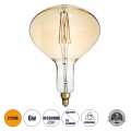 Λάμπα LED Zig Long Filament E27 R280 BUTTERNUT Γλόμπος 6W 420lm 360° AC 220-240V IP20 Φ28 x Υ41cm Ultra Θερμό Λευκό 2200K με Μελί Γυαλί - Dimmable