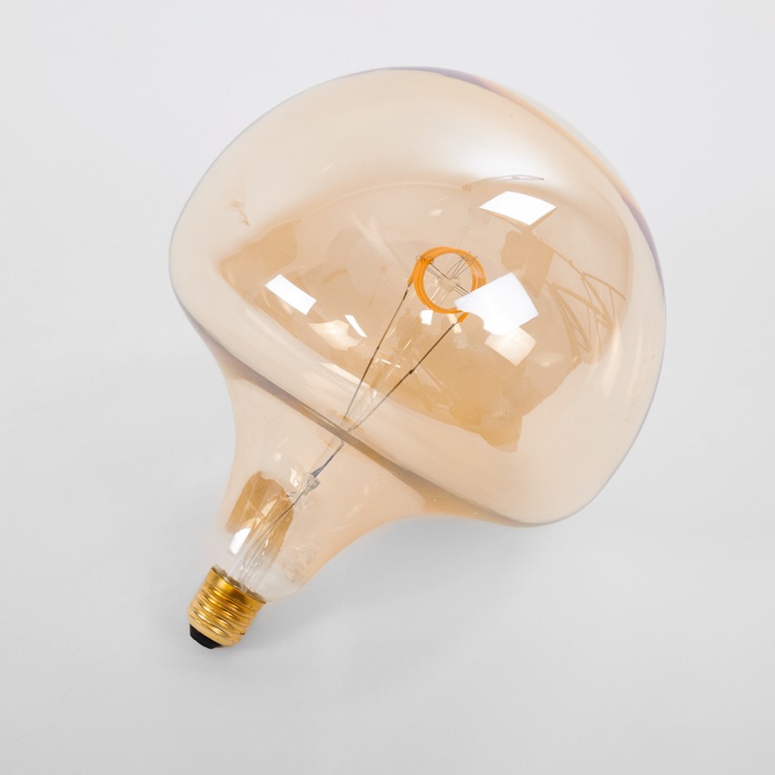 Λάμπα LED Soft T Spiral Filament E27 BR200 MAROON Γλόμπος 6W 420lm 360° AC 220-240V IP20 Φ20 x Υ25.5cm Ultra Θερμό Λευκό 2200K με Μελί Γυαλί - Dimmable