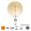 Λάμπα LED Long Filament E27 G300 BULETTE Γλόμπος 10W 800lm 360° AC 220-240V IP20 Φ30 x Υ49cm Ultra Θερμό Λευκό 2200K με Μελί Γυαλί - Dimmable - The Bigger Bulb in Greece