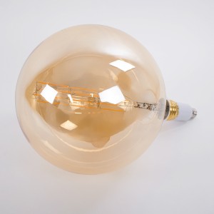 Λάμπα LED Long Filament E27 G300 BULETTE Γλόμπος 10W 800lm 360° AC 220-240V IP20 Φ30 x Υ49cm Ultra Θερμό Λευκό 2200K με Μελί Γυαλί - Dimmable - The Bigger Bulb in Greece