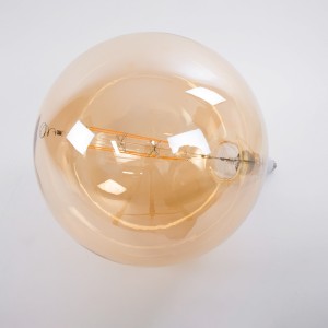 Λάμπα LED Long Filament E27 G380 ORBITAL Γλόμπος 10W 800lm 360° AC 220-240V IP20 Φ38 x Υ55cm Ultra Θερμό Λευκό 2200K με Μελί Γυαλί - Dimmable - The Bigger Bulb in Greece