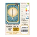 Λάμπα LED Long Filament E27 G380 ORBITAL Γλόμπος 10W 800lm 360° AC 220-240V IP20 Φ38 x Υ55cm Ultra Θερμό Λευκό 2200K με Μελί Γυαλί - Dimmable - The Bigger Bulb in Greece