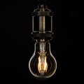 LED Long Filament Bulb E27 A60 Globe 6W 550lm 360° AC 220-240V IP20 D6 x H10.5cm Ultra Θερμό Λευκό 2200K με Μελί Γυαλί - Dimmable