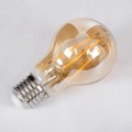 LED Long Filament Bulb E27 A60 Globe 8W 720lm 360° AC 220-240V IP20 D6 x H10.5cm Ultra Θερμό Λευκό 2200K με Μελί Γυαλί - Dimmable