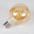 LED Long Filament Bulb E27 G95 Globe 4W 350lm 360° AC 220-240V IP20 D9.5 x H13.5cm Ultra Θερμό Λευκό 2200K με Μελί Γυαλί - Dimmable