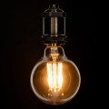 LED Long Filament Bulb E27 G95 Globe 12W 1080lm 360° AC 220-240V IP20 D9.5 x H13.5cm Ultra Θερμό Λευκό 2200K με Μελί Γυαλί - Dimmable