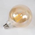 Λάμπα LED Long Filament E27 G125 Γλόμπος 12W 1080lm 360° AC 220-240V IP20 Φ12.5 x Υ18cm Ultra Θερμό Λευκό 2200K με Μελί Γυαλί - Dimmable