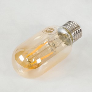 Λάμπα LED Long Filament E27 T45 Σωλήνας 4W 350lm 360° AC 220-240V IP20 Φ4.5 x Υ11cm Ultra Θερμό Λευκό 2200K με Μελί Γυαλί - Dimmable