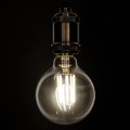 Λάμπα LED Long Filament E27 G95 Γλόμπος 12W 1320lm 360° AC 220-240V IP20 Φ9.5 x Υ13.5cm Φυσικό Λευκό 4000K με Διάφανο Γυαλί - Dimmable
