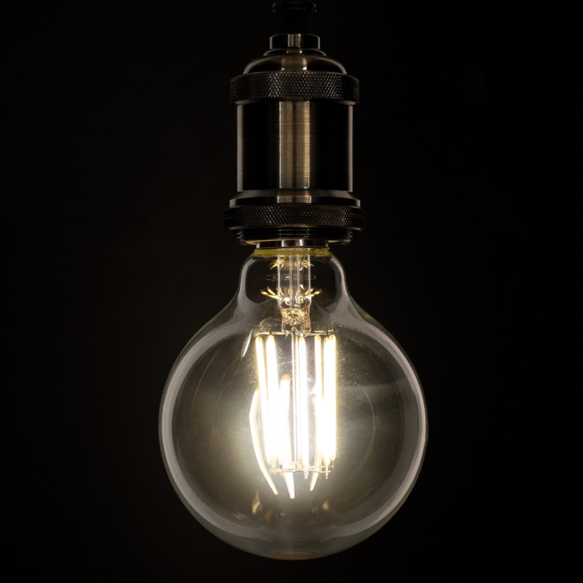 Λάμπα LED Long Filament E27 G95 Γλόμπος 12W 1320lm 360° AC 220-240V IP20 Φ9.5 x Υ13.5cm Φυσικό Λευκό 4000K με Διάφανο Γυαλί - Dimmable