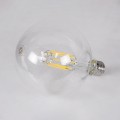 Λάμπα LED Long Filament E27 G125 Γλόμπος 12W 1320lm 360° AC 220-240V IP20 Φ12.5 x Υ18cm Φυσικό Λευκό 4000K με Διάφανο Γυαλί - Dimmable