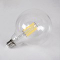 Λάμπα LED Long Filament E27 G125 Γλόμπος 12W 1320lm 360° AC 220-240V IP20 Φ12.5 x Υ18cm Φυσικό Λευκό 4000K με Διάφανο Γυαλί - Dimmable