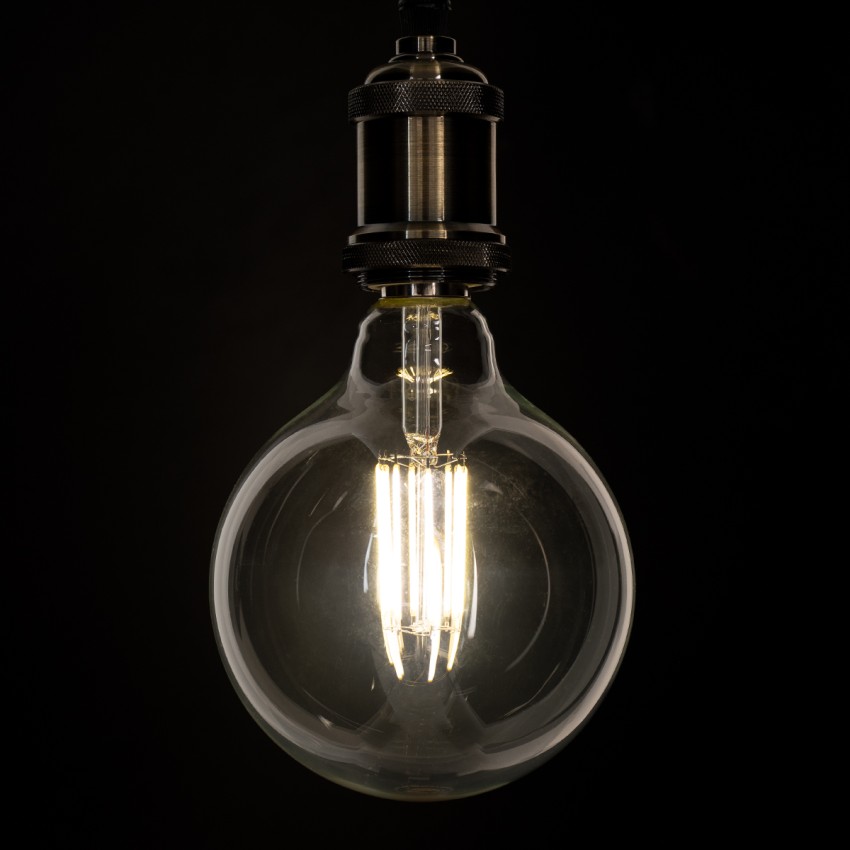 Λάμπα LED Long Filament E27 G125 Γλόμπος 12W 1320lm 360° AC 220-240V IP20 Φ12.5 x Υ18cm Φυσικό Λευκό 4000K με Διάφανο Γυαλί - Dimmable