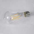 Λάμπα LED Long Filament E27 ST64 Αχλάδι 10W 1100lm 360° AC 220-240V IP20 Φ6.4 x Υ14cm Φυσικό Λευκό 4000K με Διάφανο Γυαλί - Dimmable