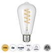 Λάμπα LED Soft S Spiral Filament E27 ST64 Αχλάδι 4W 300lm 360° AC 220-240V IP20 Φ6.4 x Υ14cm Θερμό Λευκό 2700K με Διάφανο Γυαλί - Dimmable