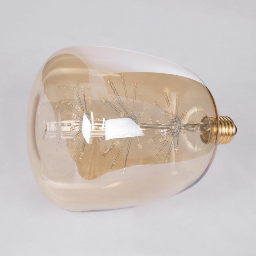 Λάμπα LED MTX Diode HP E27 G145 BARREL Γλόμπος 1.6W 140lm 360° AC 220-240V IP20 Φ14.5 x Υ19cm Ultra Θερμό Λευκό 2200K με Μελί Γυαλί