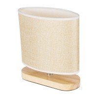 GLOBOSTAR® CHIARA  Boho Επιτραπέζιο Φωτιστικό Πορτατίφ με Ντουί 1 x E27 AC 220-240V IP20 - Μπεζ - Μ25 x Π12 x Υ26cm