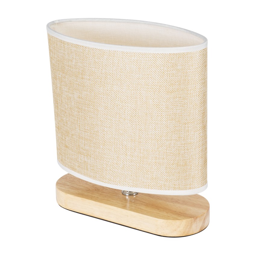 GLOBOSTAR® CHIARA  Boho Επιτραπέζιο Φωτιστικό Πορτατίφ με Ντουί 1 x E27 AC 220-240V IP20 - Μπεζ - Μ25 x Π12 x Υ26cm