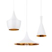 SHANGHAI  Μοντέρνο Κρεμαστό Φωτιστικό Καμπάνα Σετ Τρίφωτο 3 x E27 IP20 Λευκό & Χρυσό Μέταλλο - Μ79.5 x Π79.5 x Υ38cm